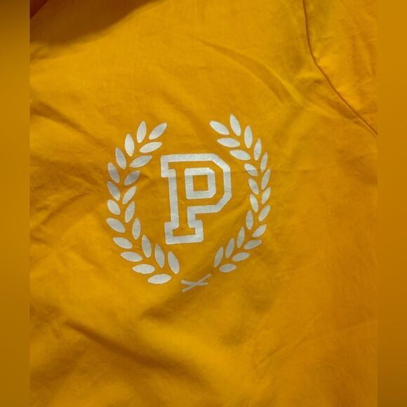 PINK size XS/S half button sunshine yellow and white rain jacket - Picture 3 of 11